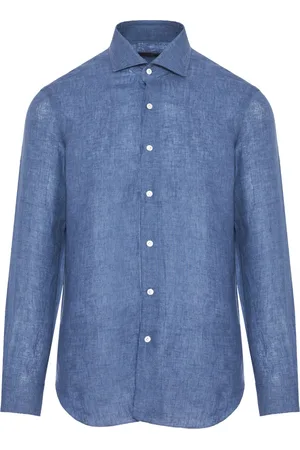 BARBA Herre, Skjorter, Blå, 4XL