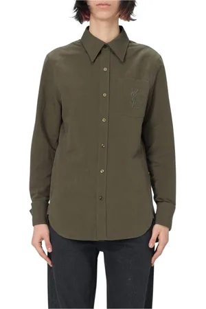Saint Laurent Dame, Bluser & Skjorter, Grønn, XS