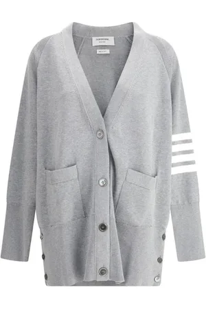 Thom Browne Dame, Strikkevarer, Grå, 2XS