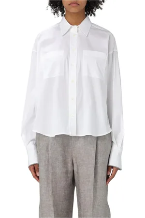 Brunello Cucinelli Dame, Bluser & Skjorter, Hvit, XS