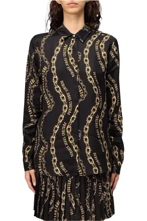 VERSACE Dame, Bluser & Skjorter, Svart, L