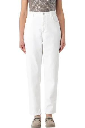 Brunello Cucinelli Dame, Jeans, Hvit, XS