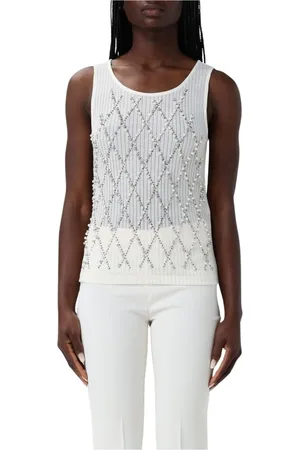 Twin-Set Dame, Topper, Hvit, S