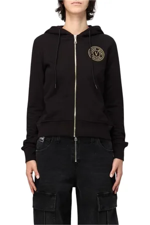 VERSACE Dame, Gensere & Hettegensere, Svart, 2XS
