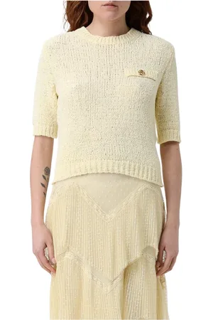 Twin-Set Dame, Strikkevarer, Gul, XS