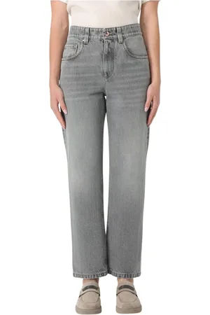 Brunello Cucinelli Dame, Jeans, Grå, S