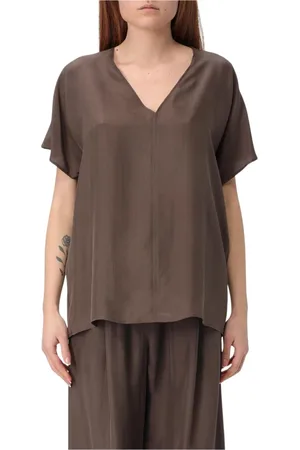 ALYSI Dame, Bluser & Skjorter, Brun, XS