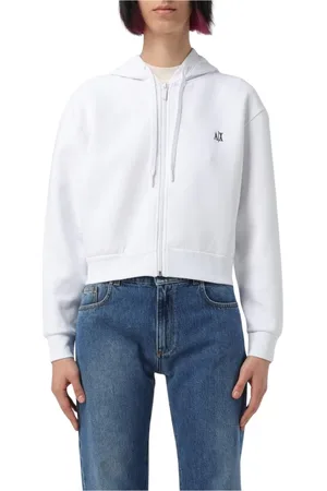 Armani Exchange Dame, Gensere & Hettegensere, Hvit, M