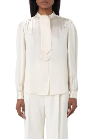 Saint Laurent Dame, Bluser & Skjorter, Hvit, S
