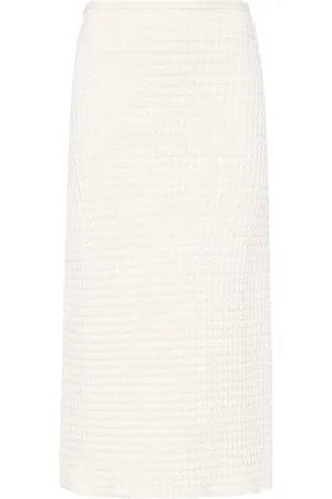 Jil Sander Dame, Skjørt, Hvit, S