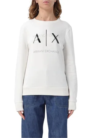 Armani Exchange Dame, Gensere & Hettegensere, Hvit, L