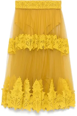 Elisabetta Franchi Dame, Skjørt, Gul, M
