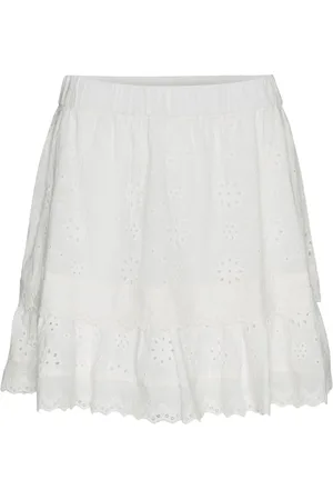VERO MODA Dame, Skjørt, Hvit, M