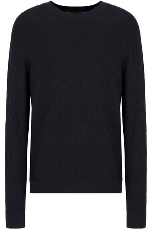 Armani Exchange Herre, Strikkevarer, Blå, XS