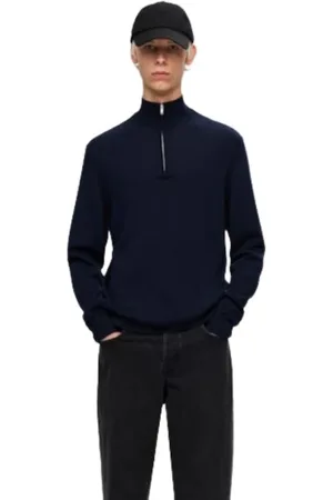 SELECTED Herre, Strikkevarer, Blå, XL