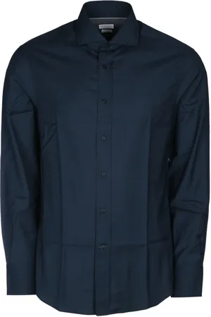 Brunello Cucinelli Herre, Skjorter, Blå, 2XL