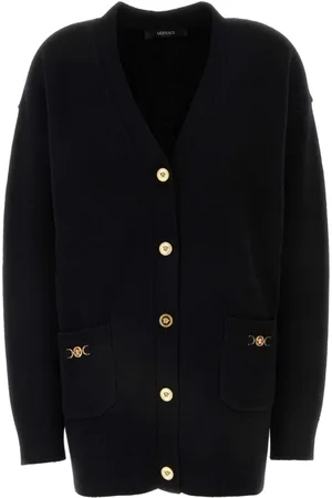 VERSACE Dame, Strikkevarer, Svart, XS