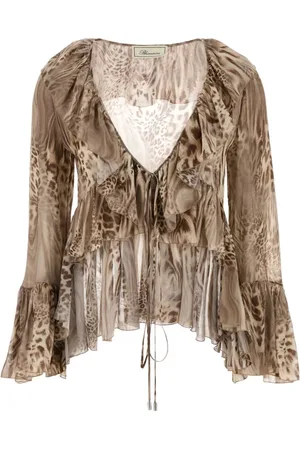 BLUMARINE Dame, Bluser & Skjorter, Flerfarget, S