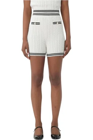 Alessandra Rich Dame, Shorts, Hvit, S