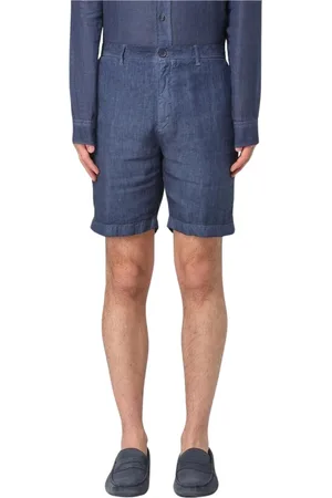 120% Lino Herre, Shorts, Blå, 2XL