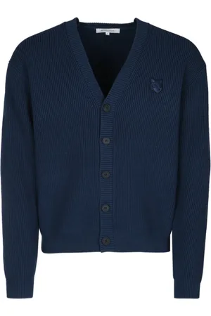 Maison Kitsuné Herre, Strikkevarer, Blå, L
