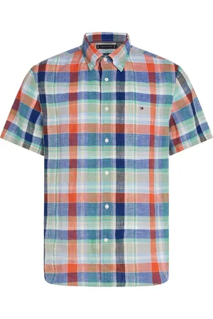 Tommy Hilfiger Herre, Skjorter, Flerfarget, L
