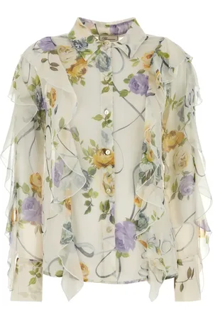 BLUMARINE Dame, Bluser & Skjorter, Flerfarget, S