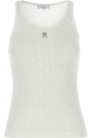 Paco rabanne Dame, Topper, Hvit, XS