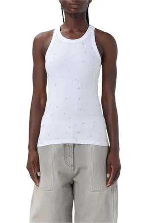 The Attico Dame, Topper, Hvit, 2XS