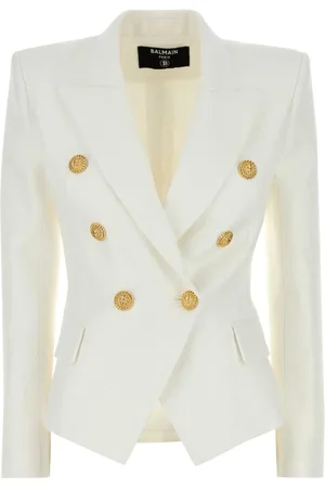 Balmain Dame, Jakker, Hvit, S