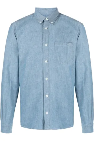 A.P.C. Herre, Skjorter, Blå, S