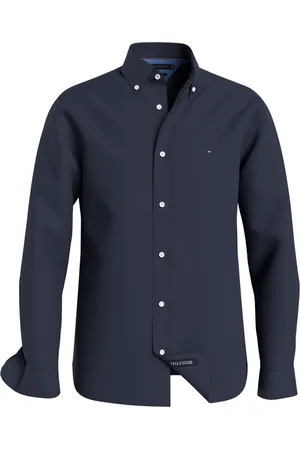 Tommy Hilfiger Herre, Skjorter, Blå, L
