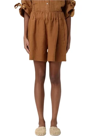 120% Lino Dame, Shorts, Brun, L