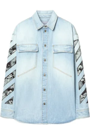 OFF-WHITE Herre, Skjorter, Blå, S