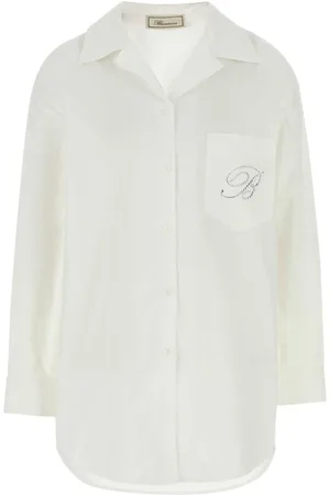BLUMARINE Dame, Bluser & Skjorter, Hvit, S