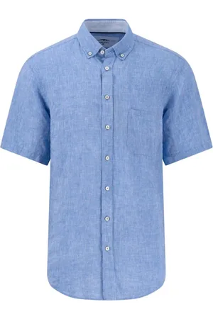 Fynch-Hatton Herre, Skjorter, Blå, 2XL