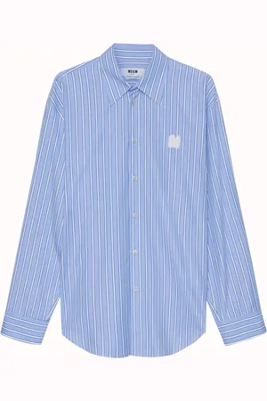 Msgm Herre, Skjorter, Blå, XL
