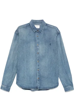 Saint Laurent Herre, Skjorter, Blå, L