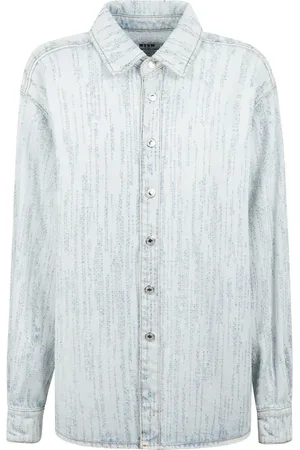 Msgm Herre, Skjorter, Blå, XL