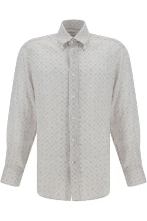 Brunello Cucinelli Herre, Skjorter, Grå, S