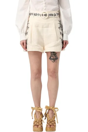 ZIMMERMANN Dame, Shorts, Hvit, M