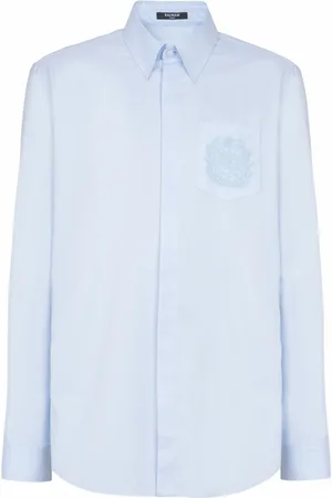 Balmain Herre, Skjorter, Blå, L