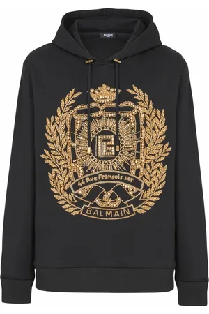 Balmain Herre, Gensere & Hettegensere, Svart, XL