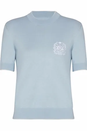 Balmain Dame, Strikkevarer, Blå, L