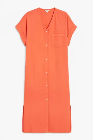 Monki Long denim dress