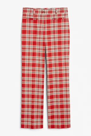 Monki Structured high waist trousers