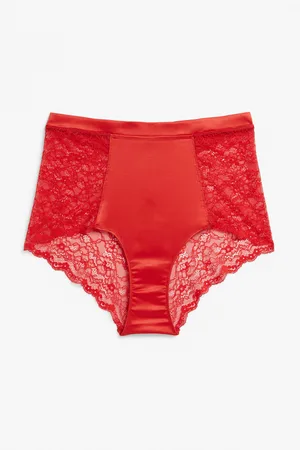 Monki Satin and lace briefs