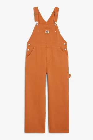 Monki Dame Snekkerbukser - Oversized denim dungaree