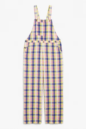 Monki Dame Snekkerbukser - Seersucker dungarees
