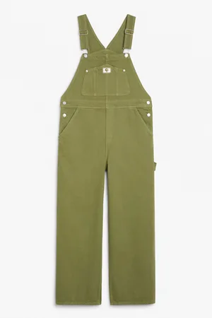 Monki Dame Snekkerbukser - Oversized denim dungaree